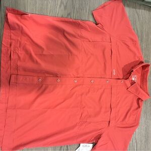 Game Guard Men’s Short-Sleeve Button-Down Shirt - Coral